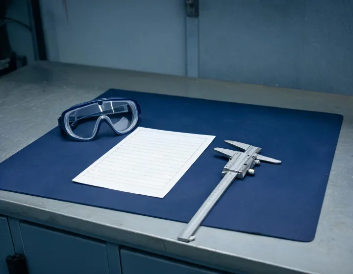 Protective eyewear manufacturers brief on a sourcing desk